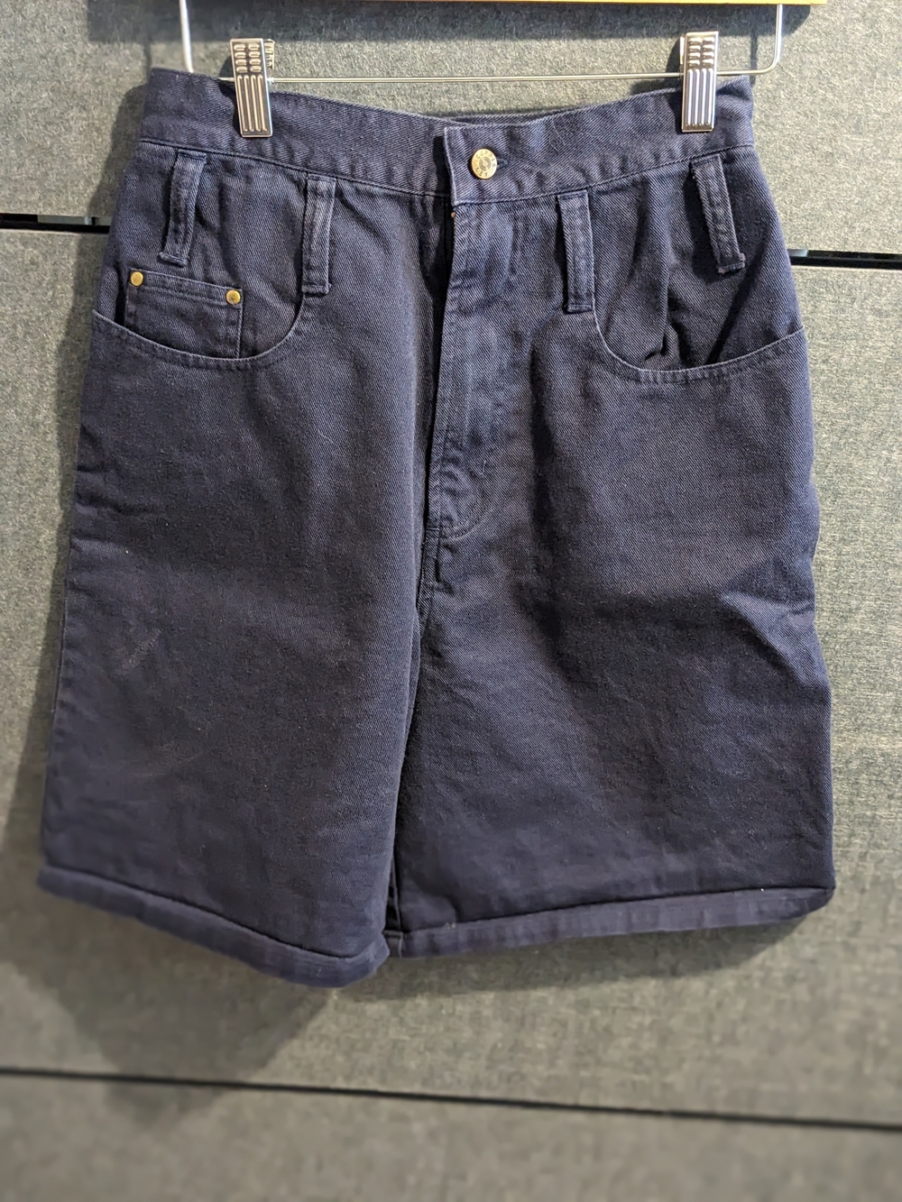 Copper Key Women's Denim Jean Shorts in Navy Blue